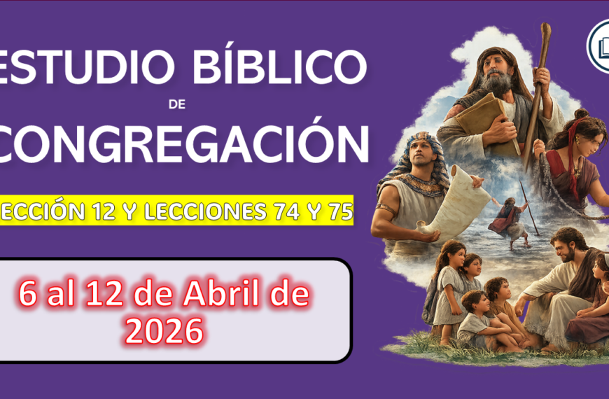 Comentarios para la reunión TJ Estudio del Libro Semana del 6 al 12 de Abril de 2026