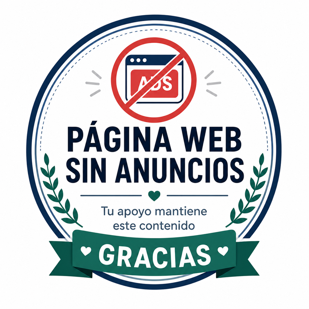 Página web sin anuncios. Tu apoyo mantiene este contenido. Gracias