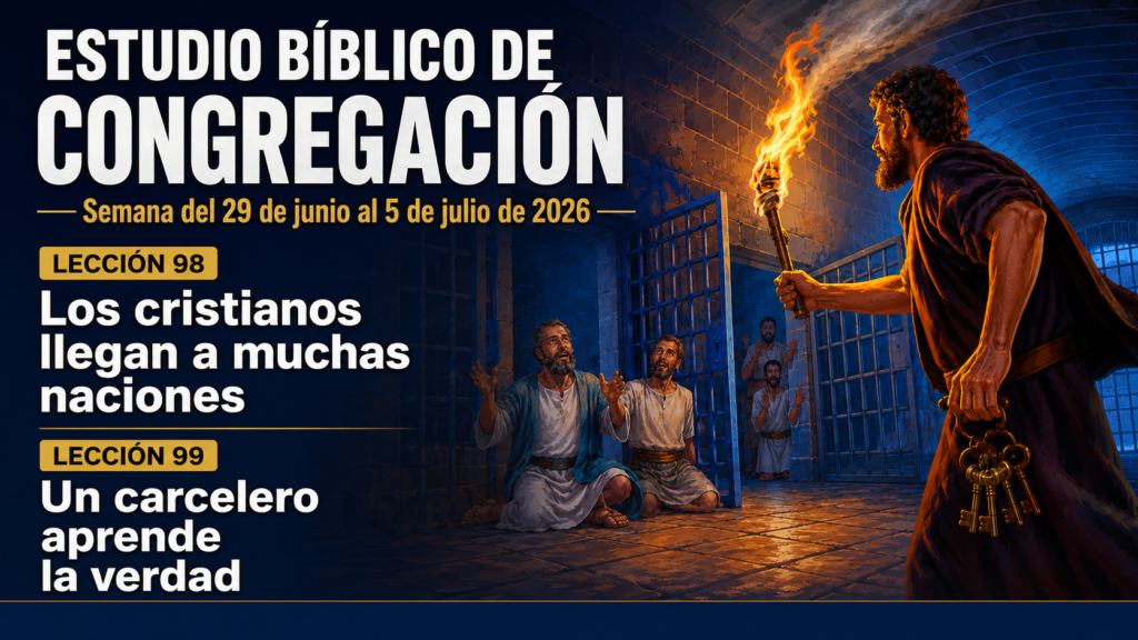 Estudio Bíblico de Congregación semana del 29 de junio al 5 de julio de 2026