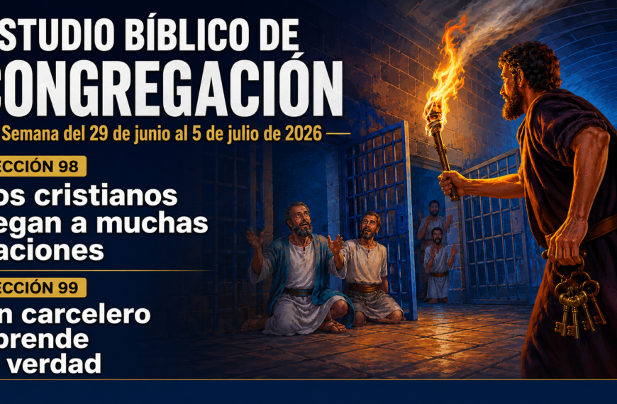 Estudio Bíblico de Congregación semana del 29 de junio al 5 de julio de 2026