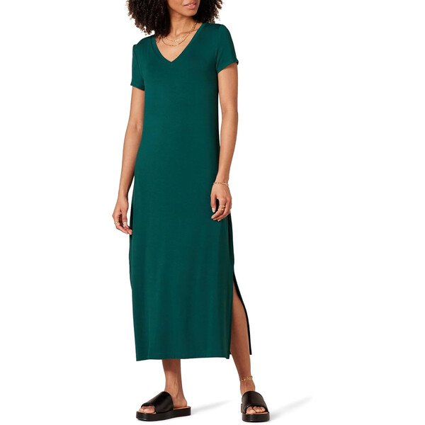 Vestido jersey largo cuello alto