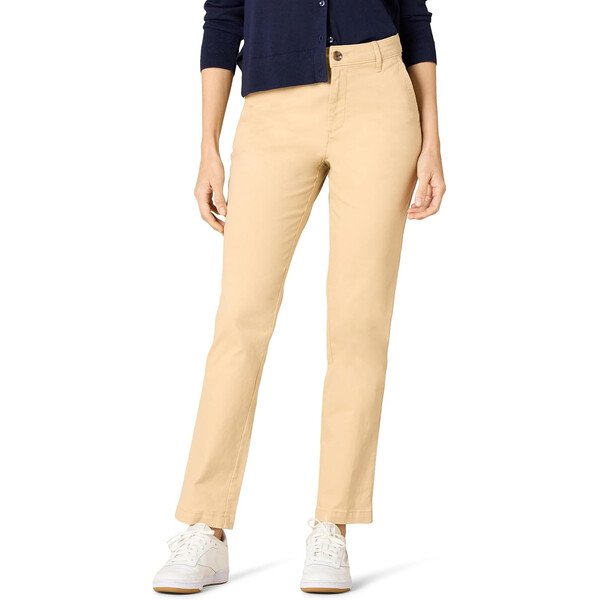 Pantalón chino elástico mujer