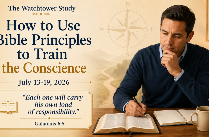 Comments for the JW Meeting Estudio de La Atalaya semana del 13 al 19 de julio de 2026