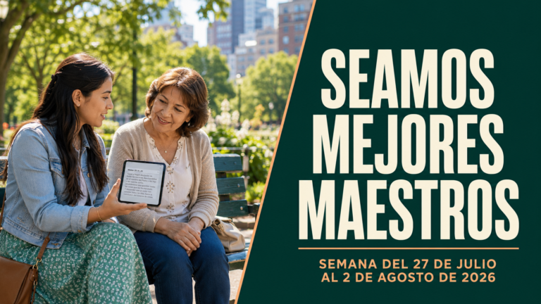 Seamos Mejores Maestros semana del 27 de julio al 2 de agosto 2026