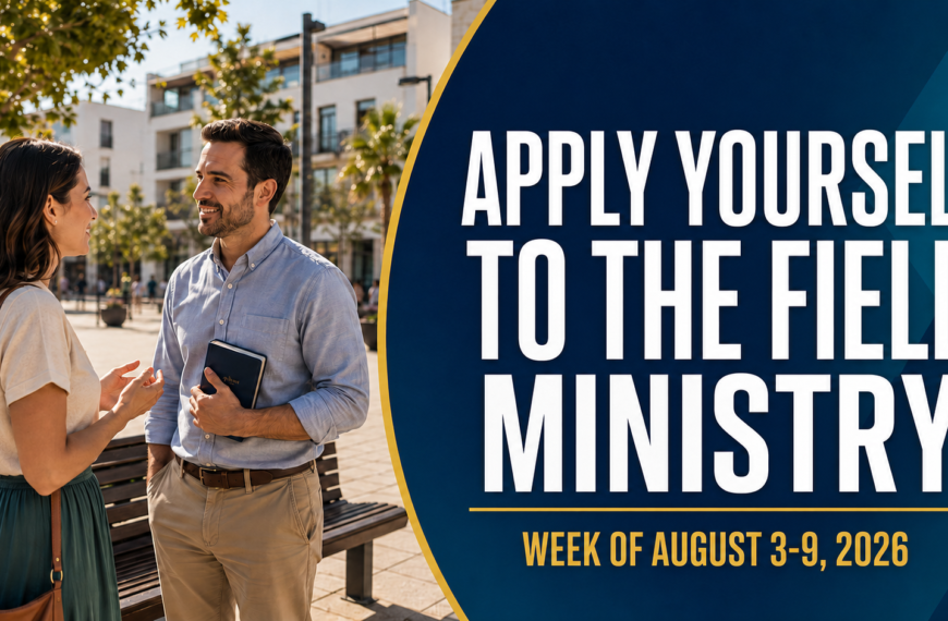 Comments for the JW Meeting Seamos Mejores Maestros semana del 3 al 9 de agosto de 2026