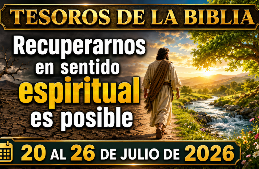 Tesoros de la Biblia semana del 20 al 26 de Julio de 2026