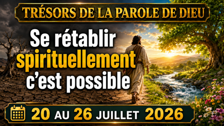 Joyaux de la Parole de Dieu pour la semaine du 20 au 26 juillet 2026