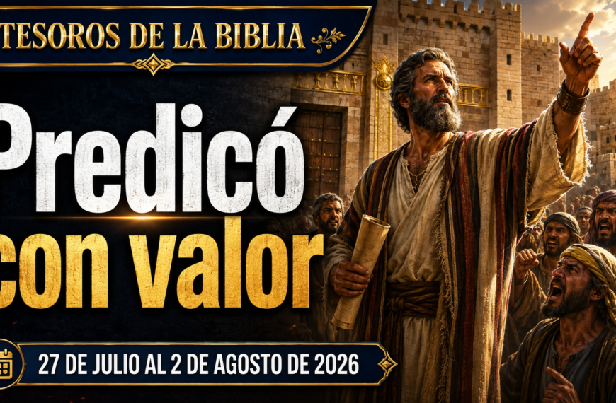 Tesoros de la Biblia semana del 27 de julio al 2 de agosto 2026