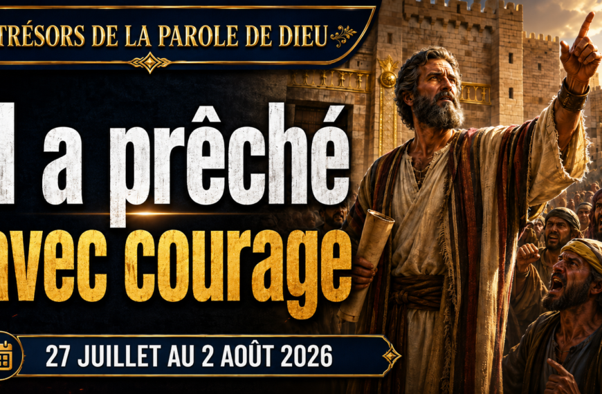 Joyaux de la Parole de Dieu Tesoros de la Biblia semana del 27 de julio al 2 de agosto 2026