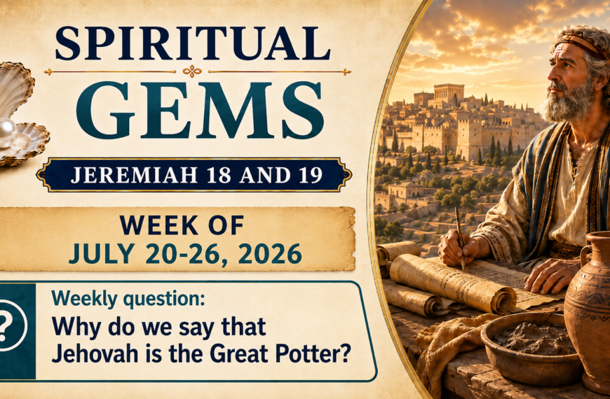 Comments for the JW Meeting Busquemos Perlas Escondidas semana del 20 al 26 de julio de 2026
