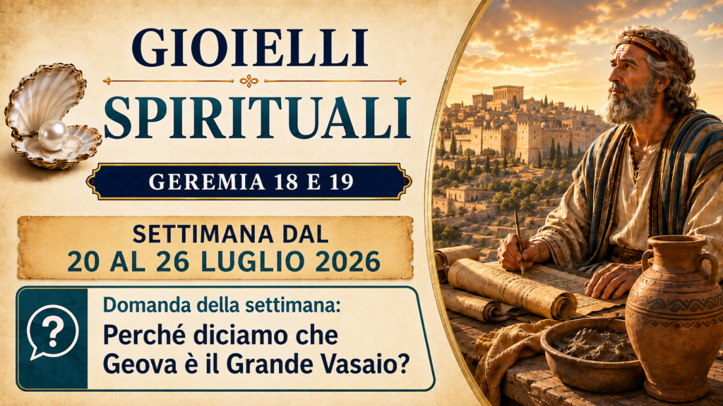 Scaviamo per trovare gemme spirituali — Settimana dal 20 al 26 luglio 2026 Busquemos Perlas Escondidas semana del 20 al 26 de julio de 2026