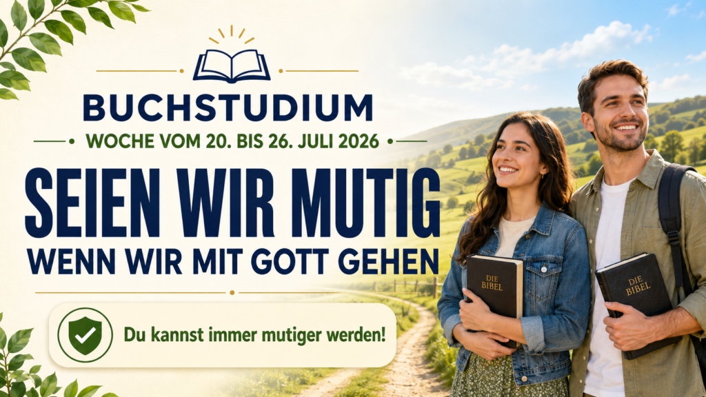 VERSAMMLUNGSBIBELSTUDIUM — Woche vom 20. bis 26. Juli 2026 Estudio del Libro semana del 20 al 26 de julio 2026