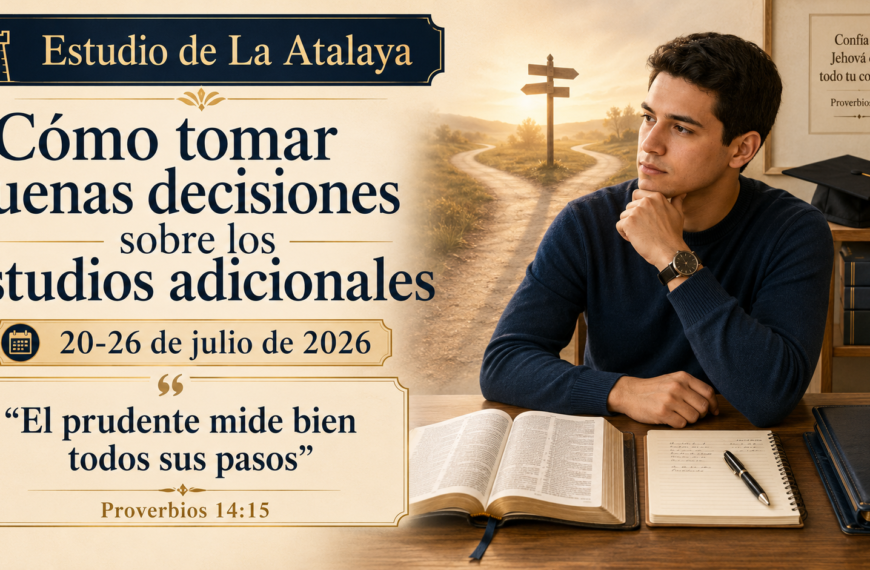 Estudio de La Atalaya para la semana del 20 al 26 de julio de 2026