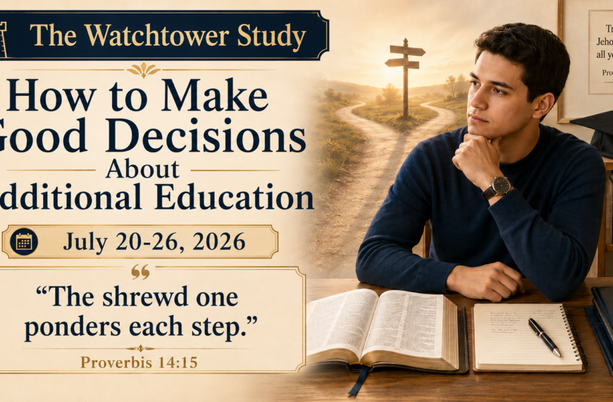 Comments for the JW Meeting Estudio de La