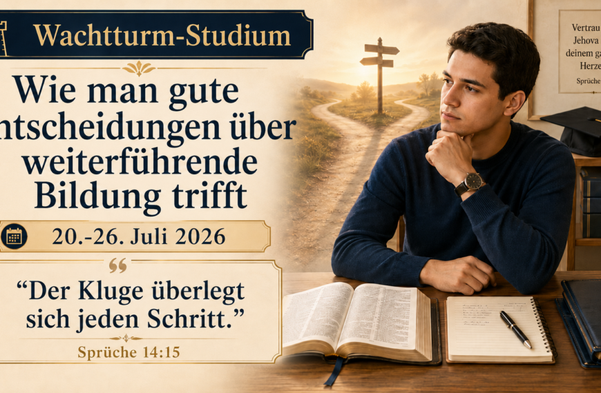 Wachtturm-Studium Estudio de La Atalaya para la semana del 20 al 26 de julio de 2026