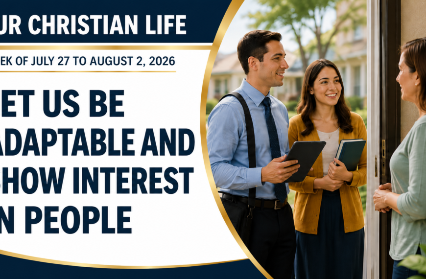Comments for the JW Meeting Nuestra Vida Cristiana para la semana del 27 de julio al 2 de agosto 2026