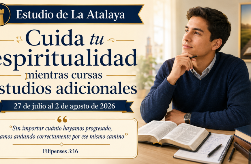 Estudio de La Atalaya para la semana del 27 de Julio al 2 de Agosto