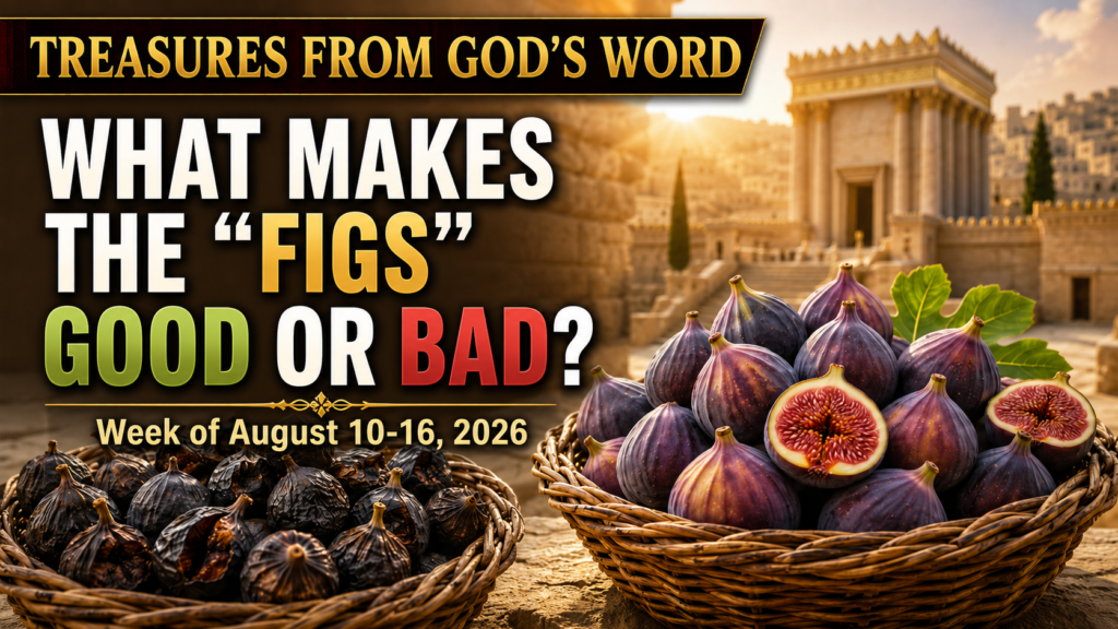Treasures From God’s Word for the week of August 10-16, 2026 Tesoros de la Biblia semana del 10 al 16 de agosto de 2026