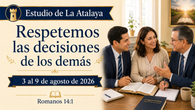 Estudio de La Atalaya para la semana del 3 al 9 de agosto de 2026