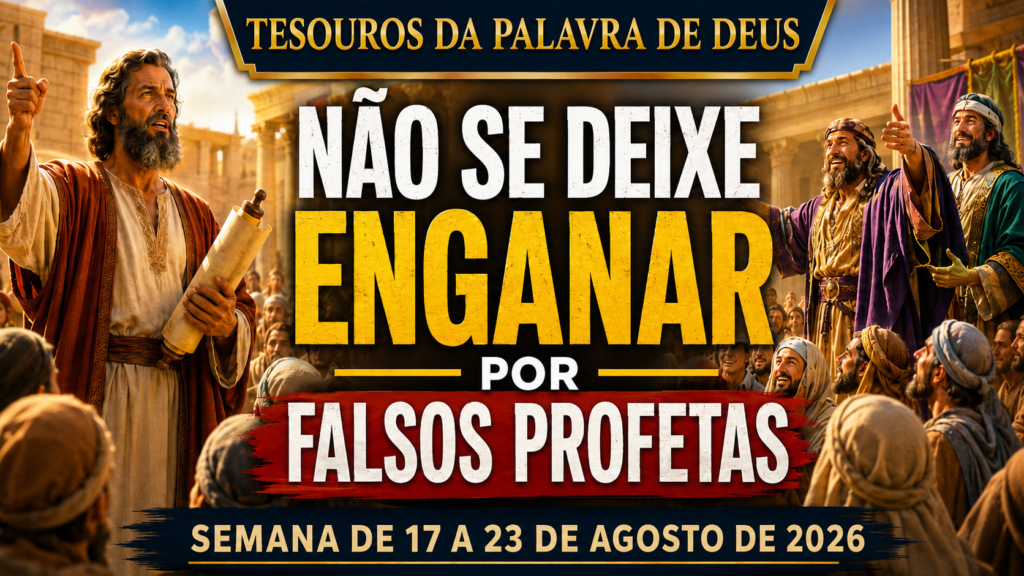 Tesouros da Palavra de Deus para a semana de 17 a 23 de agosto de 2026 Tesoros de la Biblia semana del 17 al 23 de agosto de 2026
