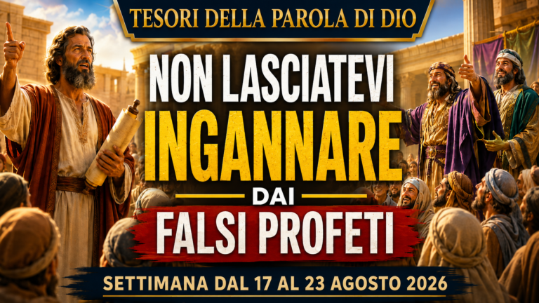 Tesori della Parola di Dio per la settimana dal 17 al 23 agosto 2026