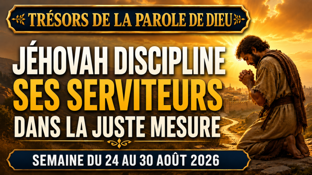 Joyaux de la Parole de Dieu pour la semaine du 24 au 30 août 2026 Tesoros de la Biblia semana del 24 al 30 de agosto de 2026