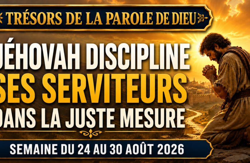 Joyaux de la Parole de Dieu Tesoros de la Biblia semana del 24 al 30 de agosto de 2026
