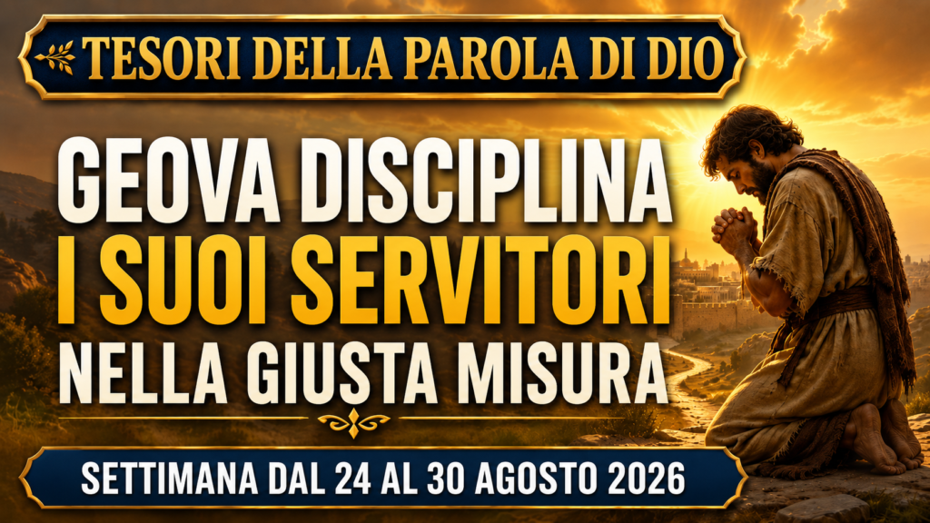 Tesori della Parola di Dio per la settimana dal 24 al 30 agosto 2026 Tesoros de la Biblia semana del 24 al 30 de agosto de 2026