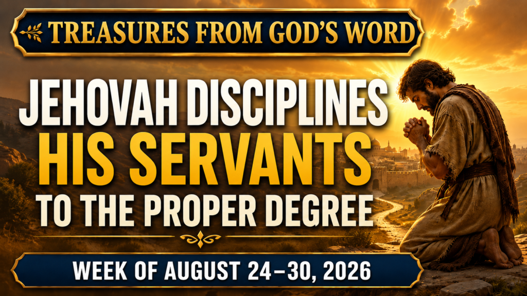 Treasures From God's Word for the week of August 24-30, 2026 Tesoros de la Biblia semana del 24 al 30 de agosto de 2026