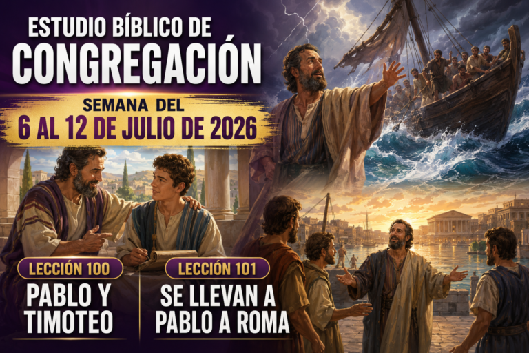 Estudio del Libro semana del 6 al 12 de Julio de 2026