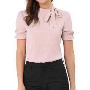 Pussy-bow blouse