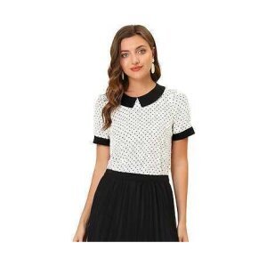 Camicetta discreta con colletto Peter Pan