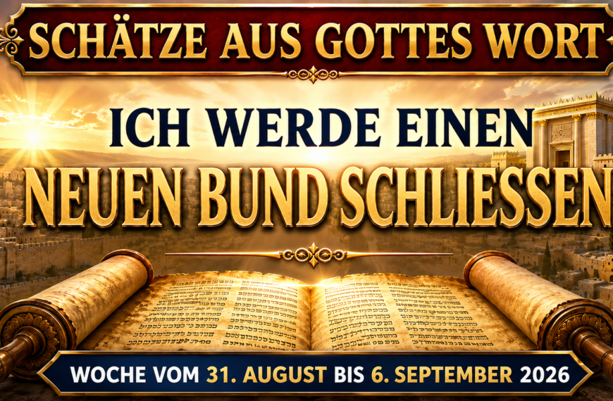 Schätze aus Gottes Wort für die Woche vom 31. August bis 6. September 2026
