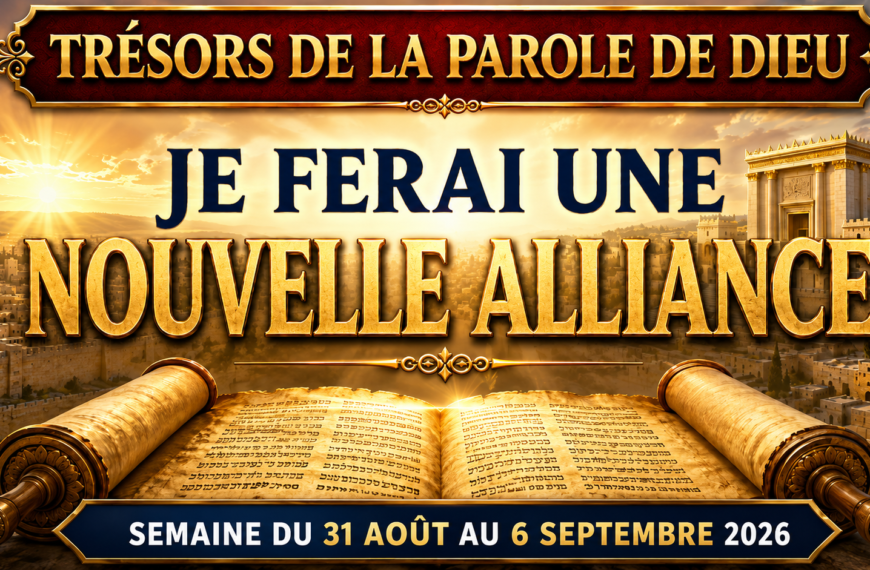 Joyaux de la Parole de Dieu pour la semaine du 31 août au 6 septembre 2026