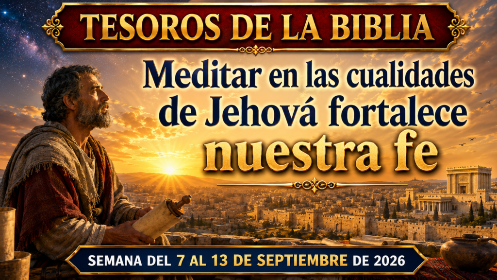 Tesoros de la Biblia para la semana del 7 al 13 de septiembre de 2026 Tesoros de la Biblia del 7 al 13 de septiembre de 2026