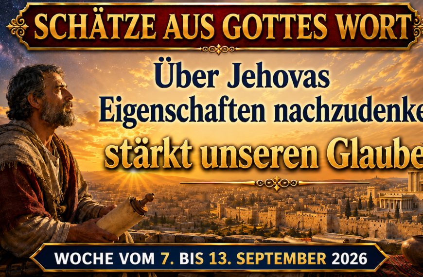 Schätze aus Gottes Wort für die Woche vom 7. bis 13. September 2026