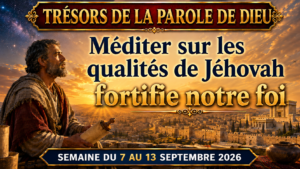 Joyeaux de la Parole de Dieu pour la semaine du 7 au 13 septembre 2026