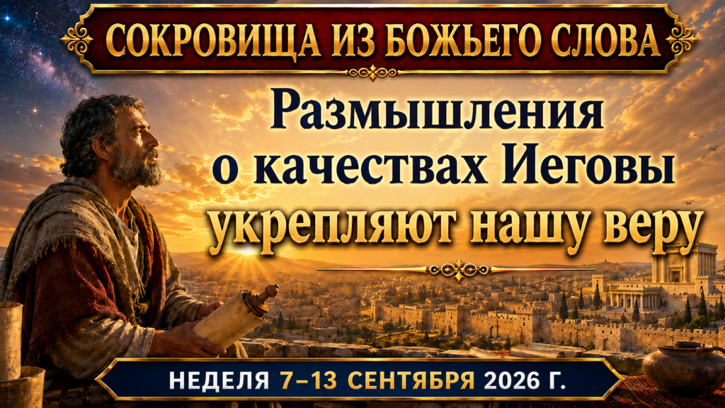Сокровища из Слова Бога на неделю с 7 по 13 сентября 2026 года Tesoros de la Biblia del 7 al 13 de septiembre de 2026