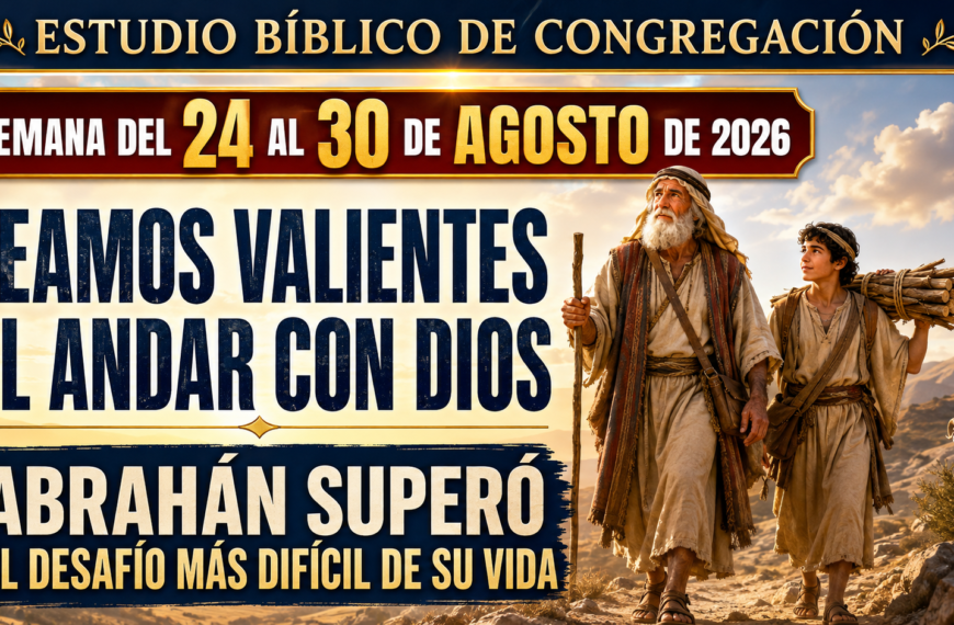 Estudio Bíblico de Congregación del 24 al 30 de agosto de 2026