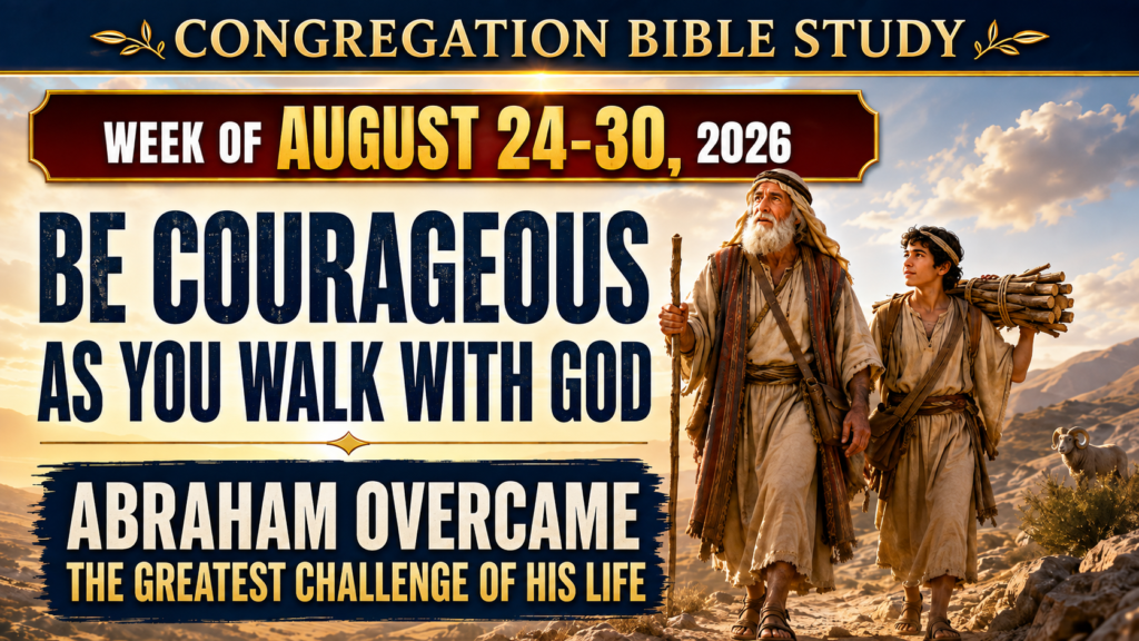 Congregation Bible Study for the week of August 24-30, 2026 Estudio Bíblico de Congregación del 24 al 30 de agosto de 2026