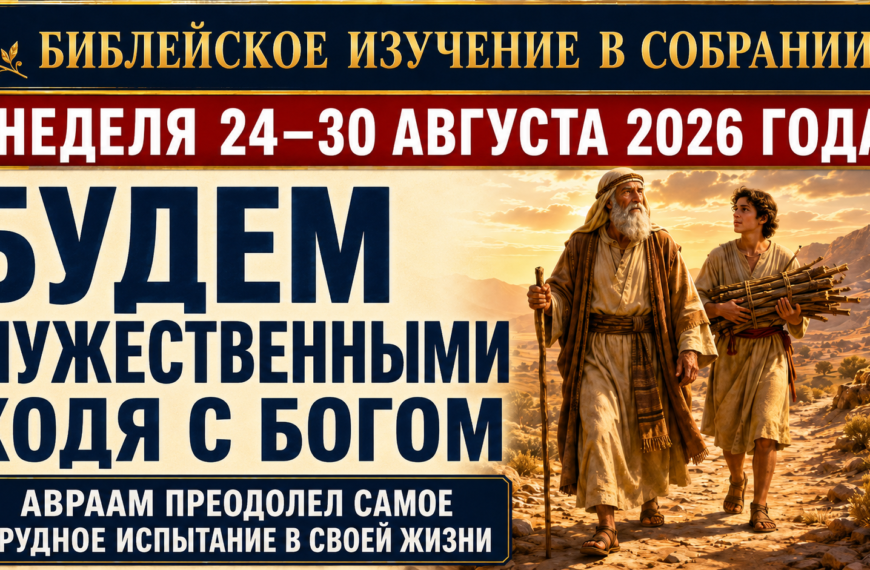 Estudio Bíblico de Congregación del 24 al 30 de agosto de 2026