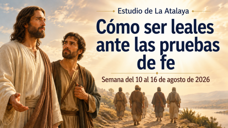 Estudio de La Atalaya para la semana del 10 al 16 de agosto