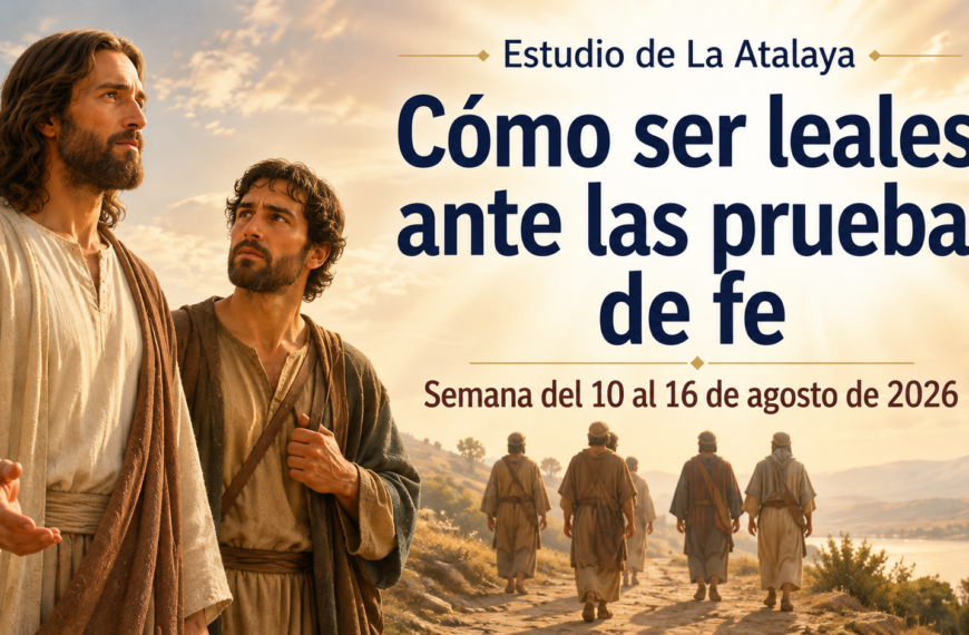 Estudio de La Atalaya para la semana del 10 al 16 de agosto