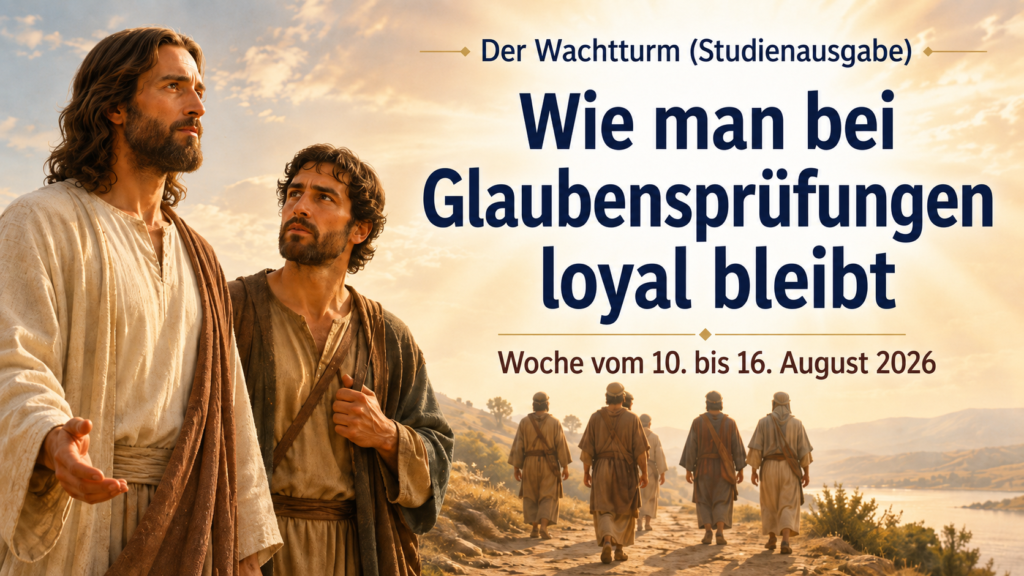 Wachtturm-Studium – Woche vom 10. bis 16. August 2026 Estudio de La Atalaya para la semana del 10 al 16 de agosto