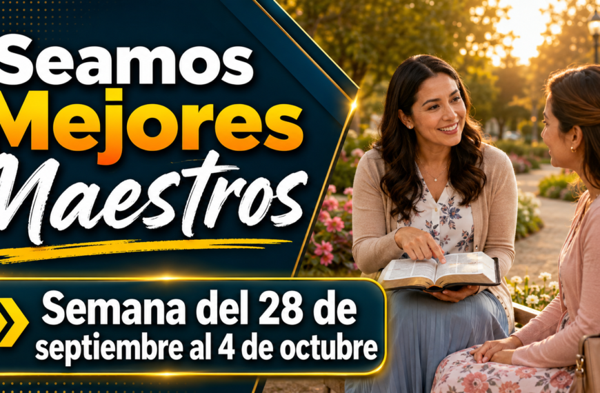 Seamos Mejores Maestros para la Semana del 28 de septiembre al 4 de octubre de 2026