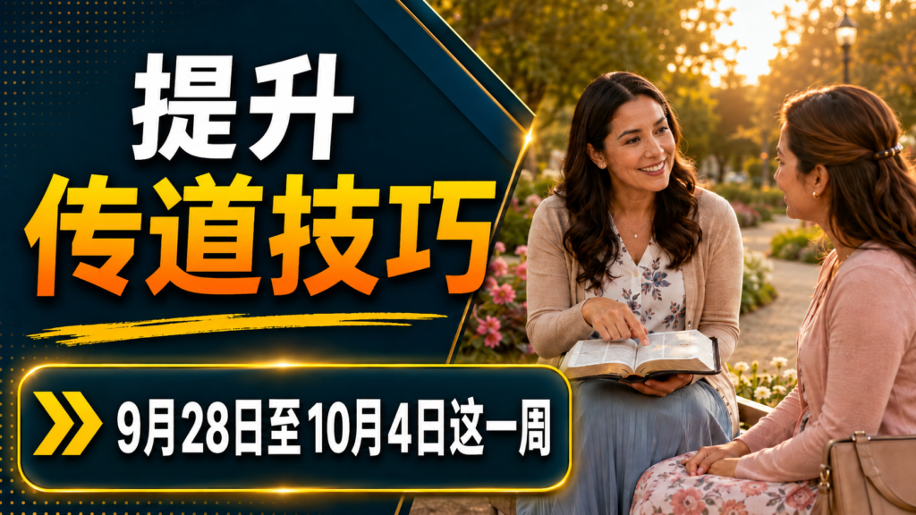 用心準備傳道工作——2026年9月28日~10月4日 Seamos Mejores Maestros para la Semana del 28 de septiembre al 4 de octubre de 2026