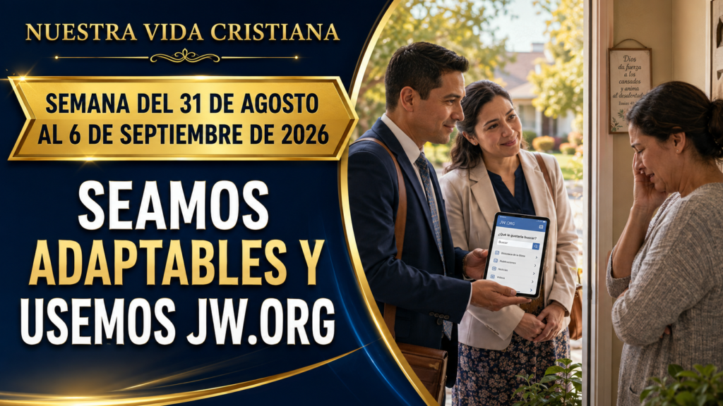 Nuestra Vida Cristiana para la semana del 31 de agosto al 6 de septiembre de 2026 Nuestra Vida Cristiana Semana del 31 de agosto al 6 de septiembre de 2026