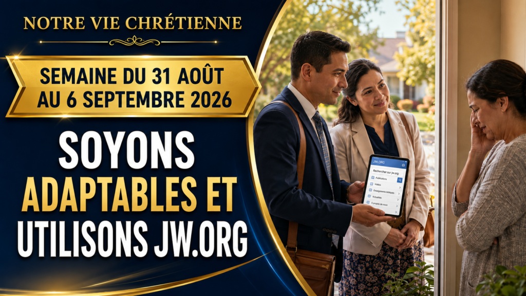 Vie chrétienne pour la semaine du 31 août au 6 septembre 2026 Nuestra Vida CristianaSemana del 31 de agosto al 6 de septiembre de 2026