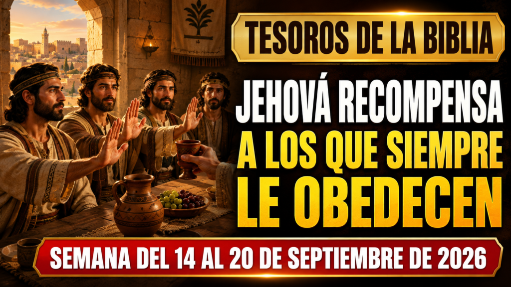 Tesoros de la Biblia para la semana del 14 al 20 de septiembre de 2026 Tesoros de la Biblia para la semana del 14 al 20 de septiembre de 2026