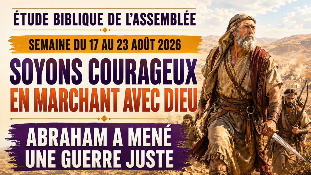 Étude biblique de la congrégation - Semaine du 17 au 23 août 2026 Estudio bíblico de esta semana